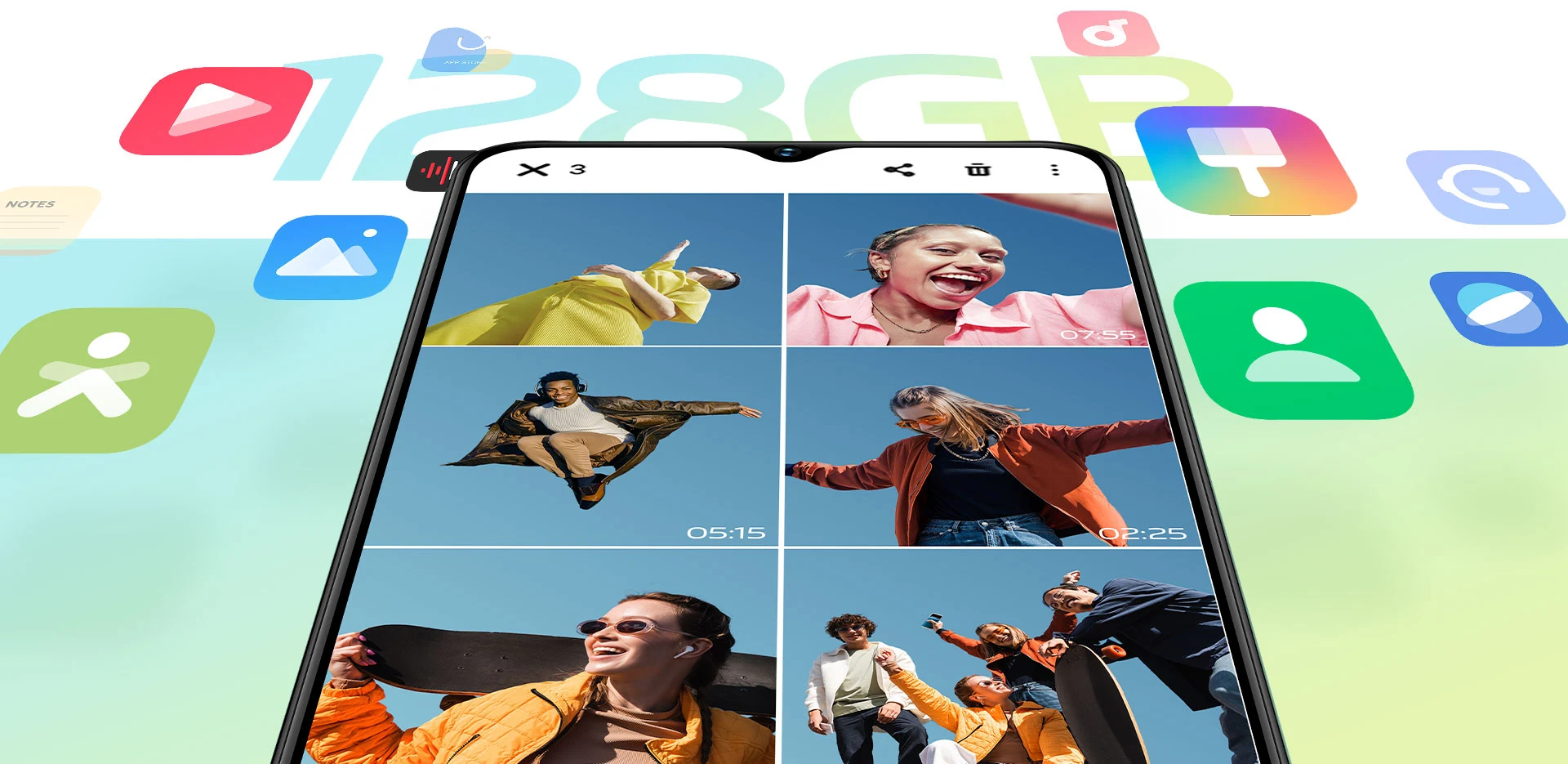 vivo Y18 con 256 GB de ROM+almacenamiento expandible
